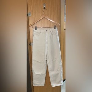 White straight Leg carpenter rib cage pants
